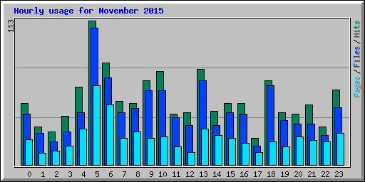 Hourly usage for November 2015
