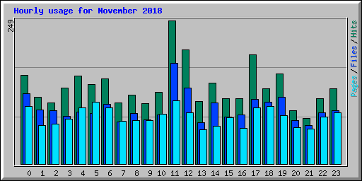 Hourly usage for November 2018