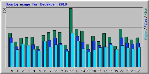 Hourly usage for December 2018