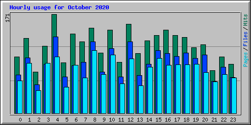 Hourly usage for October 2020