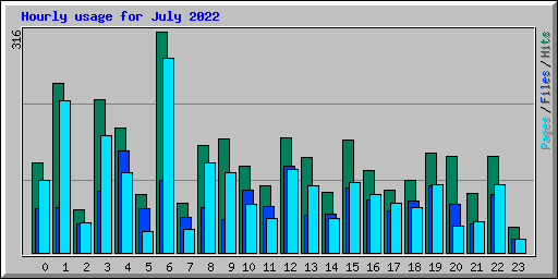 Hourly usage for July 2022