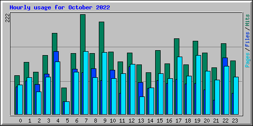 Hourly usage for October 2022