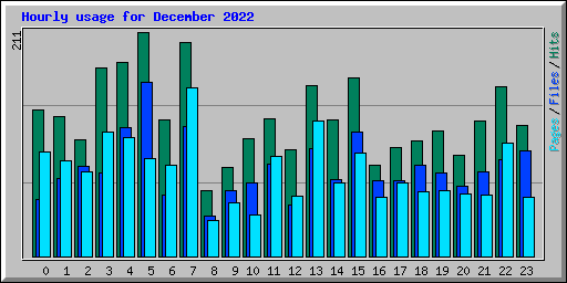 Hourly usage for December 2022