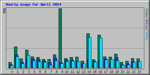 Hourly usage for April 2024