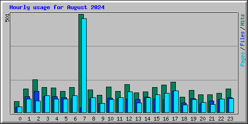 Hourly usage for August 2024